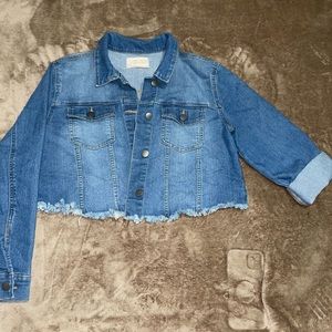Cropped jean jacket